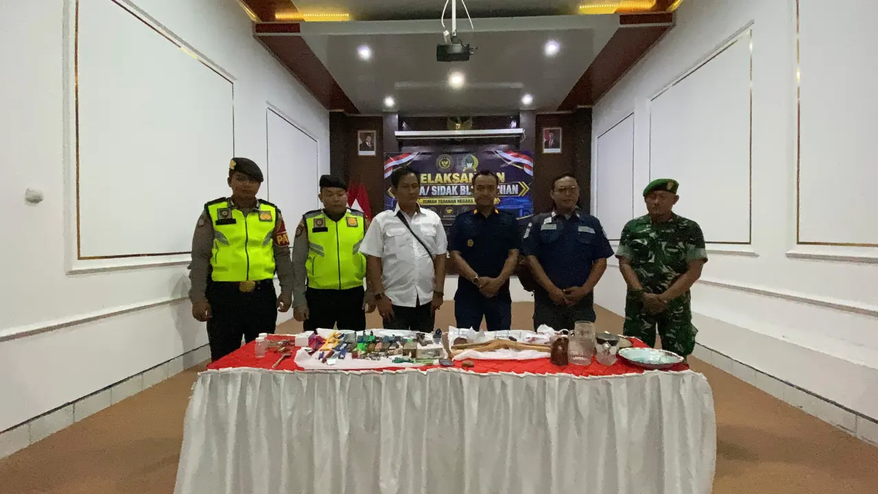 Razia Gabungan Rutan Rembang, Benda Tajam Ditemukan, Narkoba Nihil